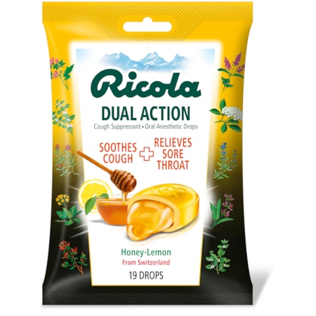 Ricola Ricola Dual Action Honeylemon Throat Drops 19 Count, PK24 3060
